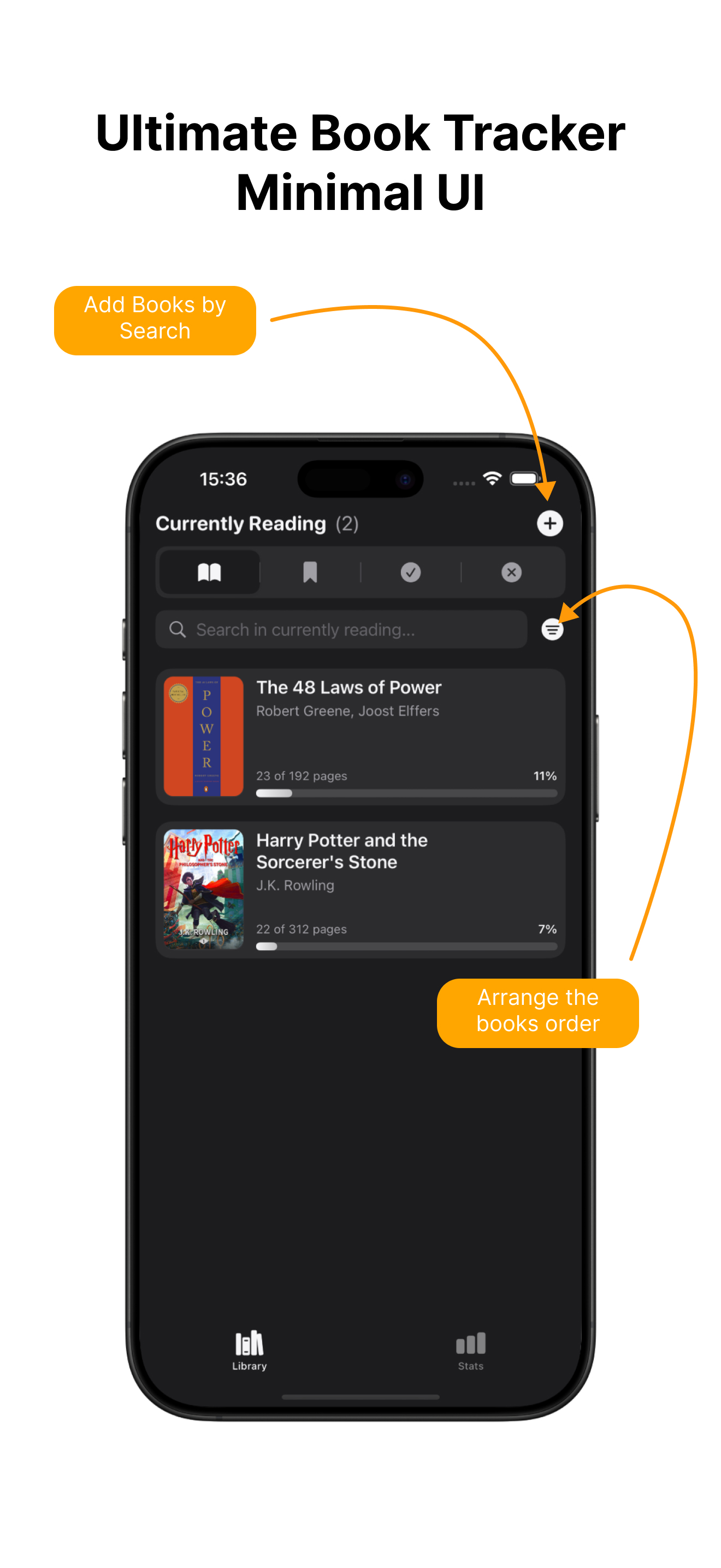 Book Tracker App reading tracker interface – Frame 21